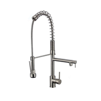 Pelican PL-8203 Single Hole Commercial Style Pull Down Kitchen Faucet - Brushed Nickel